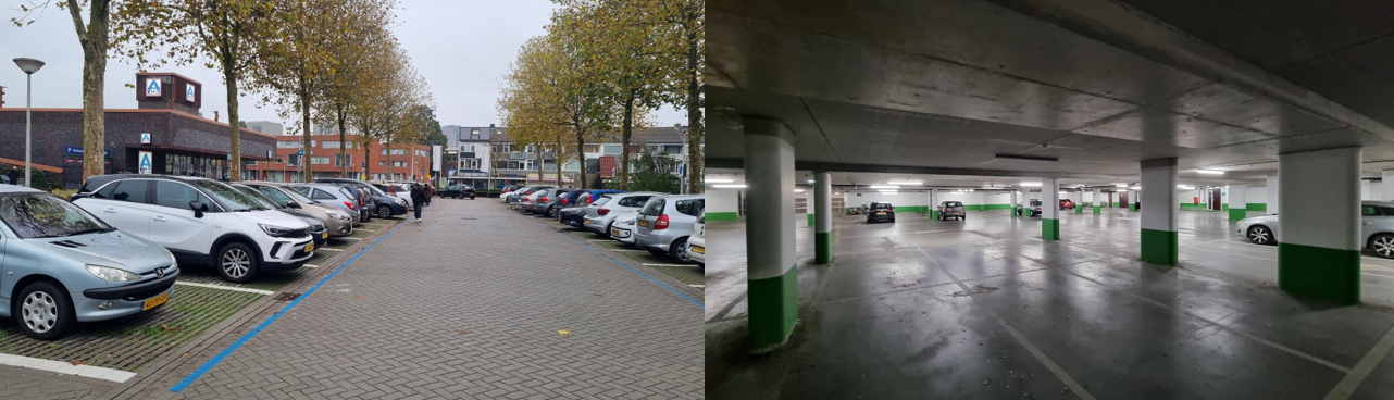 Parkeerdek en parkeergarage vrijwel leeg, ondanks drukte Neptunusplein